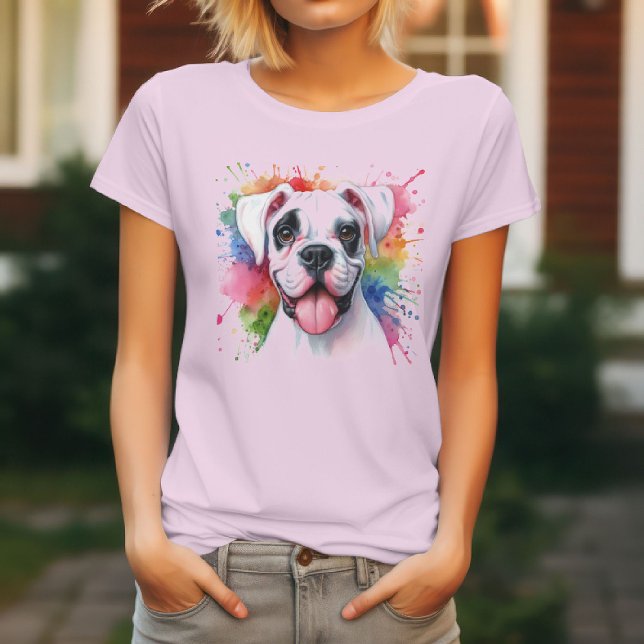 Boxer Dog Color Splash T-Shirt (Creator Uploaded)