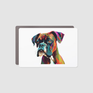 Boxer Dog Colorful Car Magnet