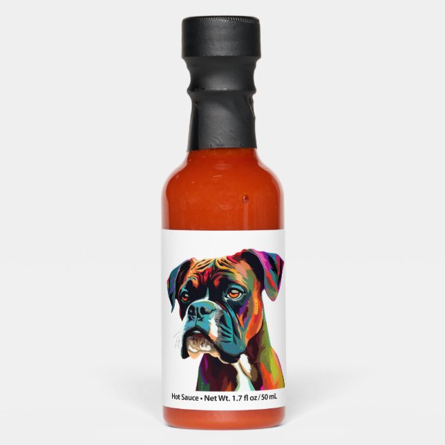 Boxer Dog Colorful Hot Sauces (Front)