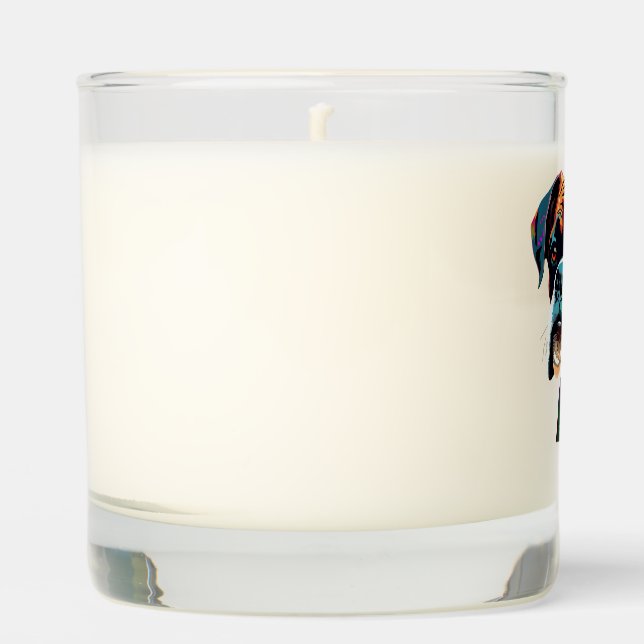 Boxer Dog Colorful Scented Candle (Front)