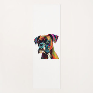 Boxer Dog Colorful Yoga Mat