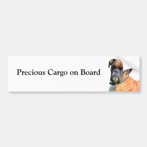 Boxer dog custom bumper sticker