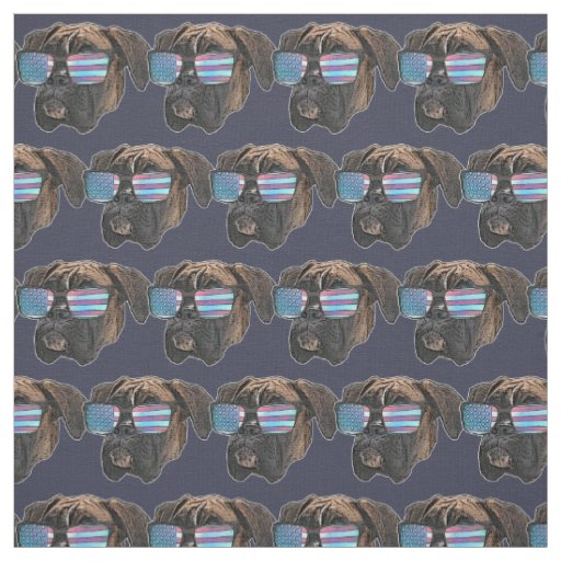 Boxer dog Custom Fabric