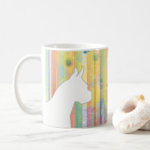 Boxer Dog  Customizable Watercolor Silhouette Mug