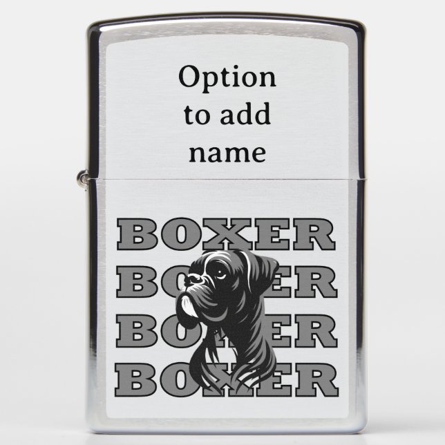 Boxer Dog Delight Zippo Lighter (Front)