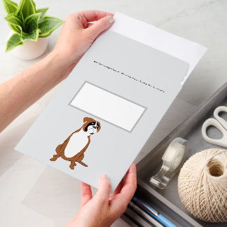 Boxer Dog Design Any Colour Background Envelope Mailers