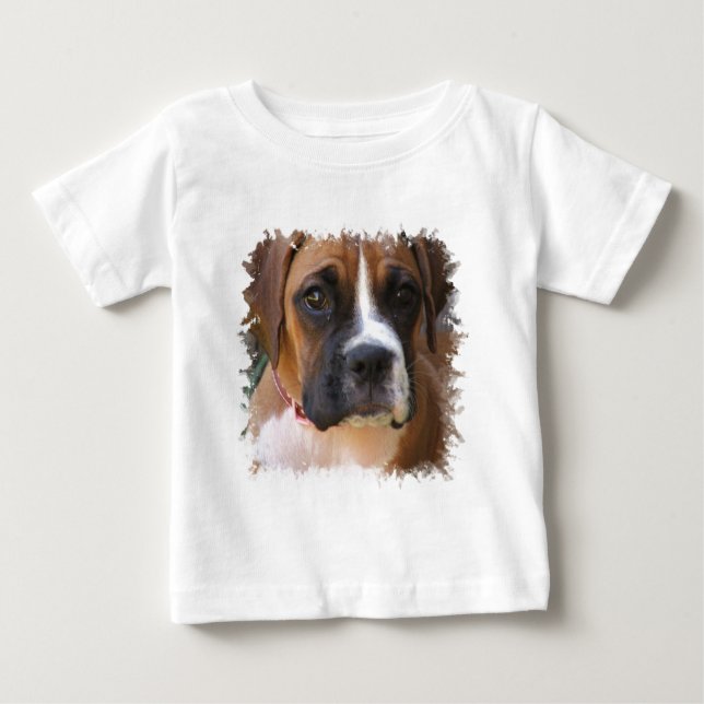 Boxer Dog Design Baby T-Shirt (Front)