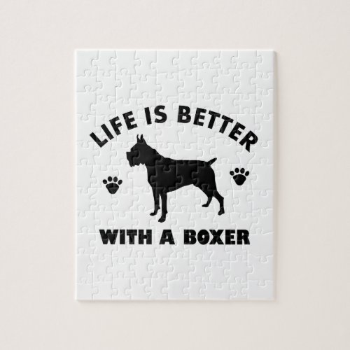 boxer dog design jigsaw puzzle