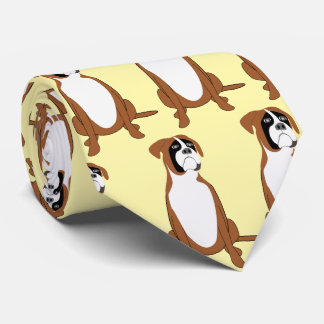 Boxer Dog Design Neck Tie