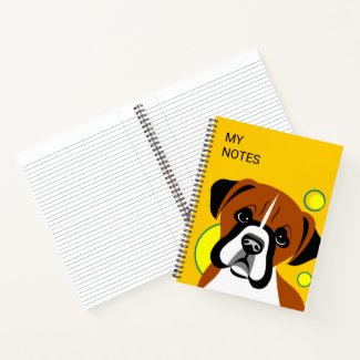 Boxer Dog Design Notebook