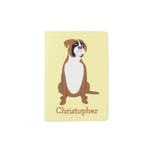 Boxer Dog Design Personalised Passport Holder