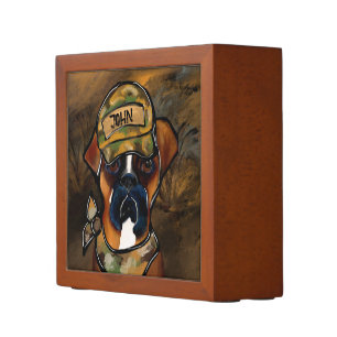 Boxer Dog Desk Organizer