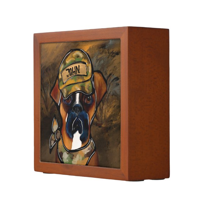 Boxer Dog Desk Organizer (Right)