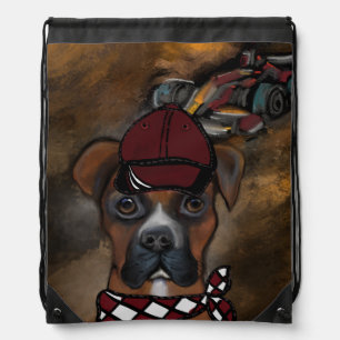 Boxer Dog Drawstring Bag