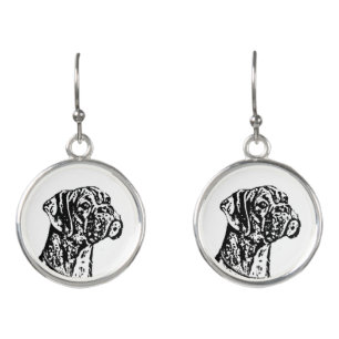 Boxer dog earrings