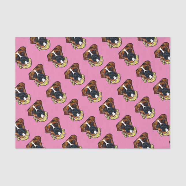 Boxer Dog Easter Tissue Paper (Front)