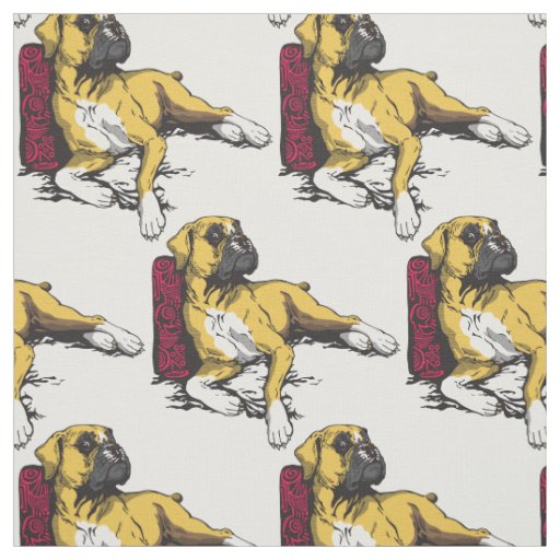 boxer dog fabric