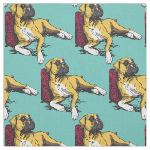 boxer dog fabric