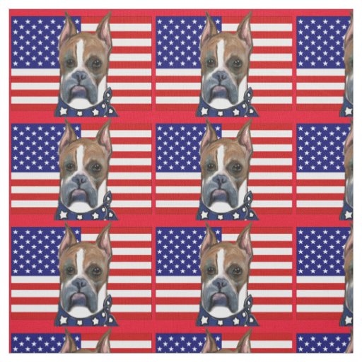 BOXER DOG FABRIC