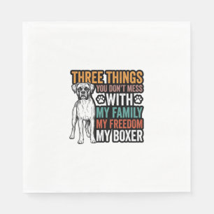 Boxer Dog Family Freedom Vintage Shirt Design_1 Napkins