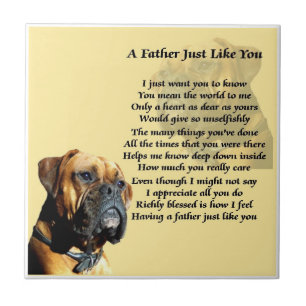 Boxer Dog Father Poem Tile
