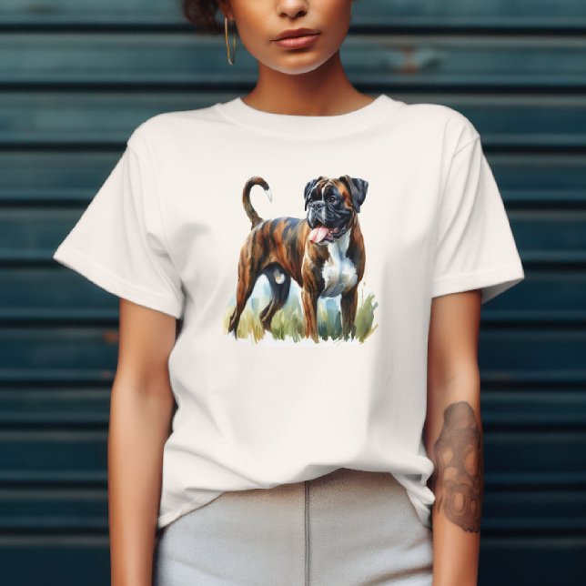 Boxer Dog featured in Watercolor T-Shirt (Creator Uploaded)