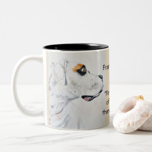 Boxer Dog Fine Art Personalized design Two_Tone Coffee Mug