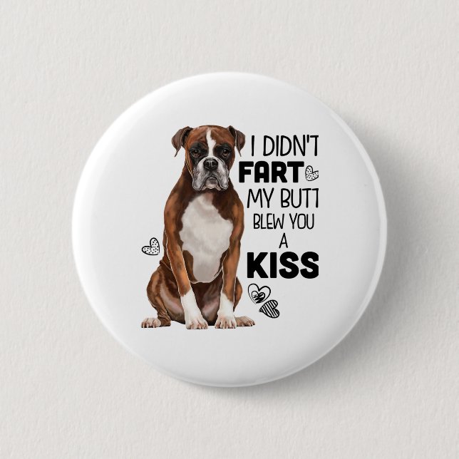 Boxer Dog gifts Button (Front)