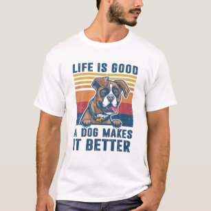 Boxer Dog Gifts Funny Boxer Dog Dad Mom Men Women T-Shirt