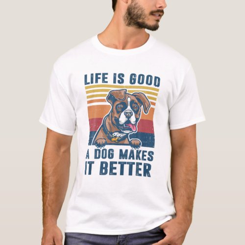 Boxer Dog Gifts Funny Boxer Dog Dad Mom Men Women T_Shirt