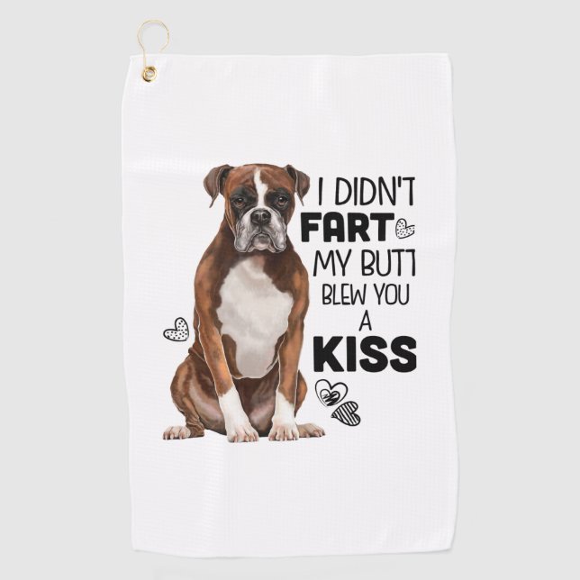 Boxer Dog gifts Golf Towel (Front)