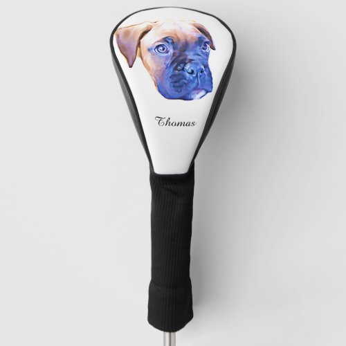 Boxer dog golf head cover