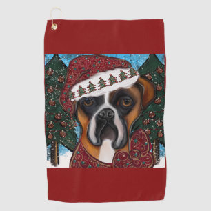 Boxer Dog Golf Towel