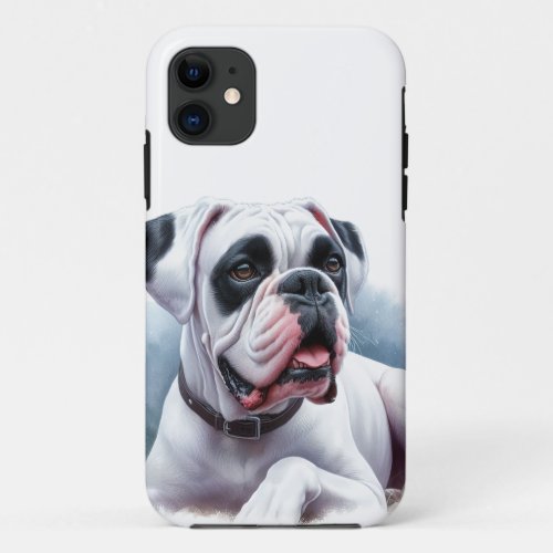 Boxer Dog Graceful Guardian in Watercolor iPhone 11 Case