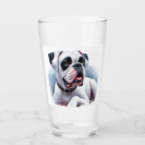 Boxer Dog Graceful Guardian in Watercolor Glass