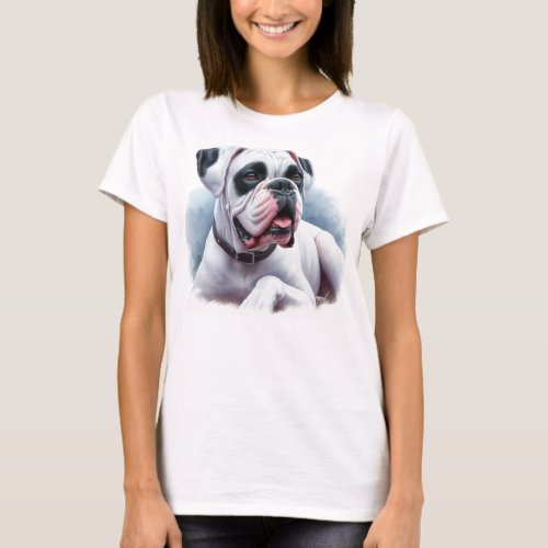 Boxer Dog Graceful Guardian in Watercolor T_Shirt