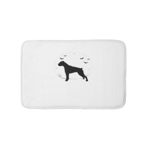 Boxer Dog – Halloween Moon Silhouette Classic T-Sh Bath Mat