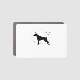 Boxer Dog � Halloween Moon Silhouette Classic T-Sh Car Magnet