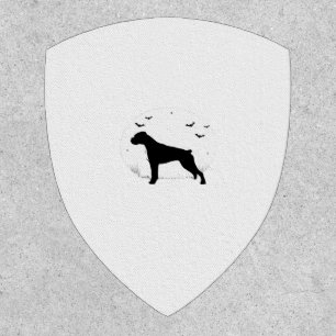 Boxer Dog – Halloween Moon Silhouette Classic T-Sh Patch