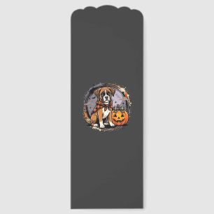 Boxer Dog Halloween Pumpkin Sublimation Bookmarks