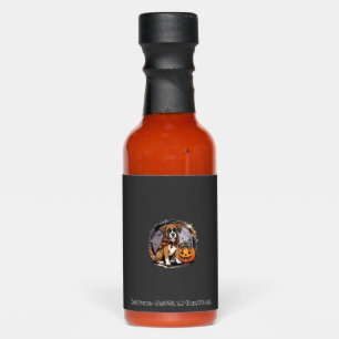 Boxer Dog Halloween Pumpkin Sublimation Hot Sauces