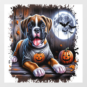Boxer Dog Halloween Wall Decal