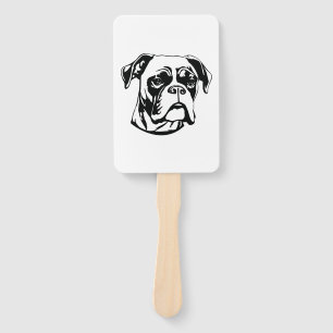 Boxer Dog Hand Fan
