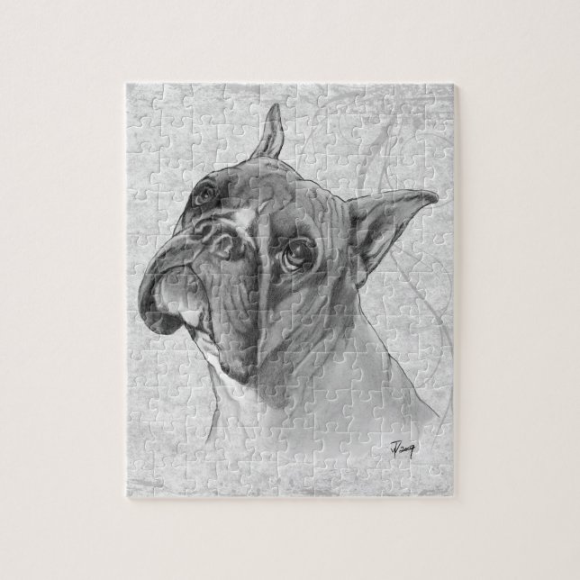 Boxer Dog Head Jigsaw Puzzle (Vertical)