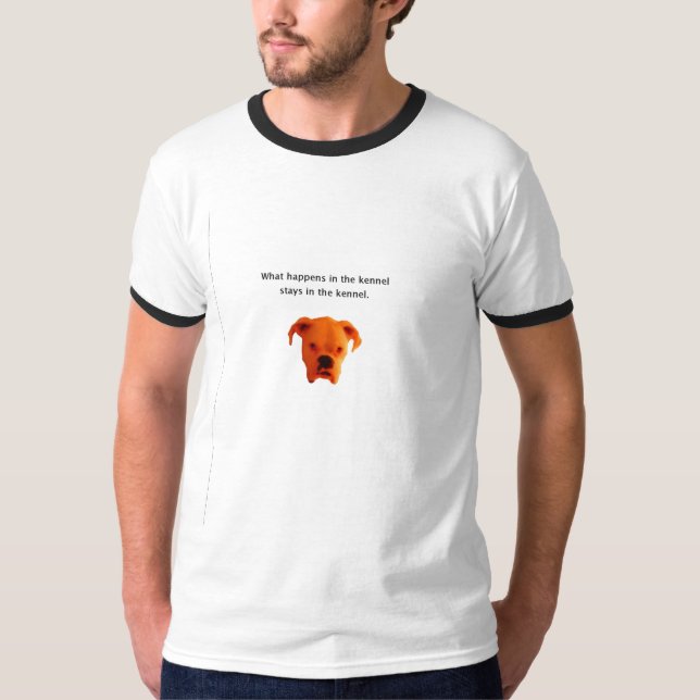 Boxer Dog Head with Quote T-Shirt (Front)