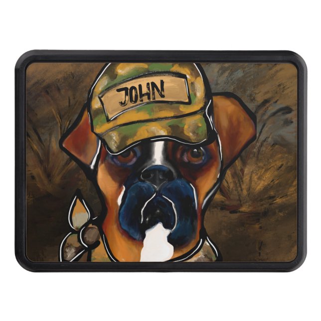 Boxer Dog Hitch Cover (Front)