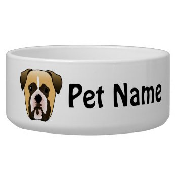 Boxer Dog Image. Bowl by Animal_Art_By_Ali at Zazzle