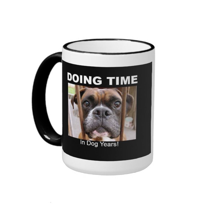 Boxer Dog In Jail Coffee Mug