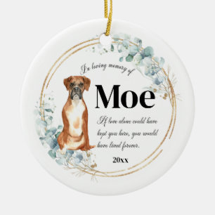 Boxer Dog In Loving Memory Pet Memorial Ceramic Ornament
