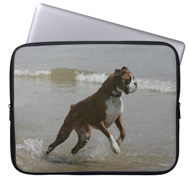 Boxer Dog in Water Laptop Sleeve (Front)